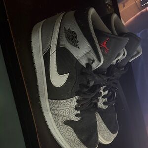 Black and Gray High-Top Sneakers